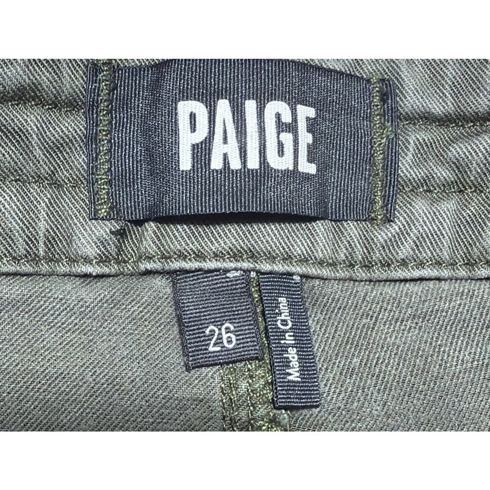 Paige Jeans Reed Army Green Jogger Pants Womens Size 26 - Picture 3 of 9